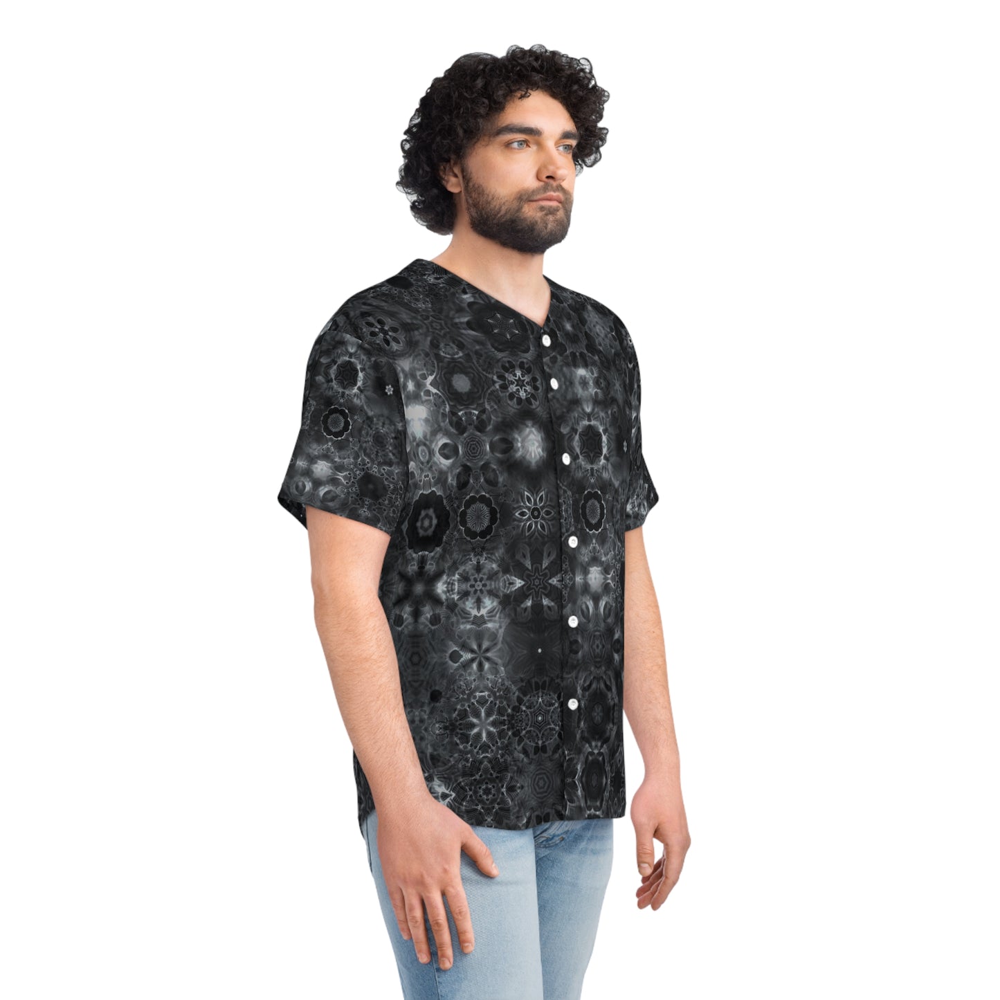 Galaxy Frog Cymatics Men's Baseball Jersey