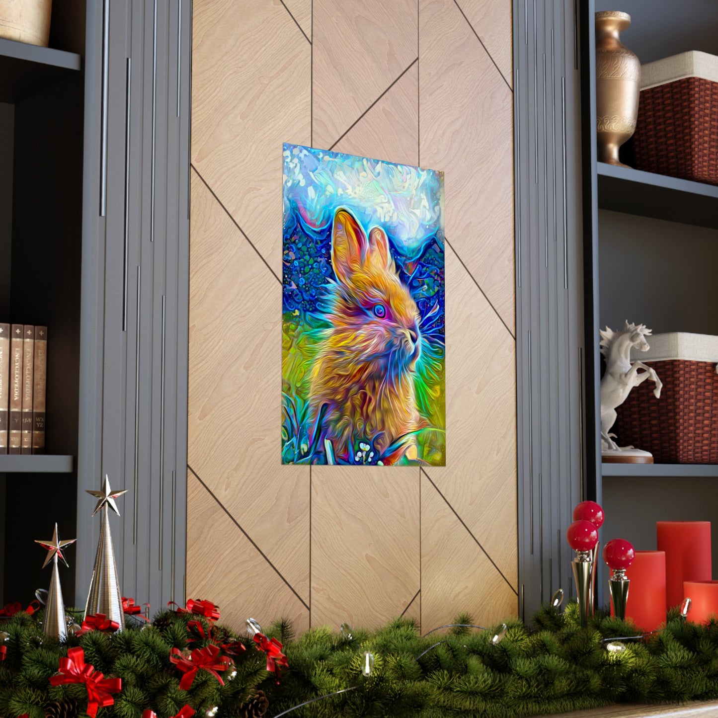 Rainbow Bunny Premium Matte vertical posters