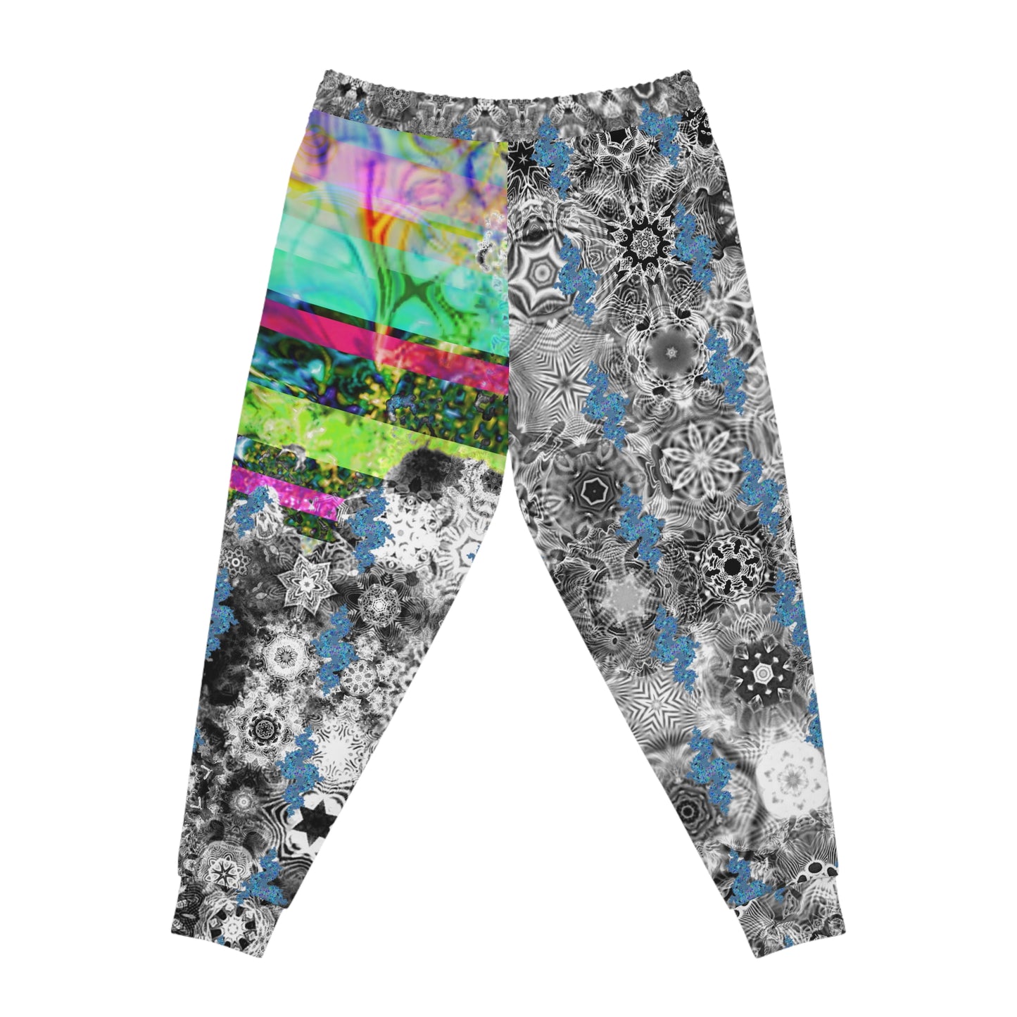 Galaxy Frog Fractal Cymatics Comfortable Athletic Joggers (AOP) 0001