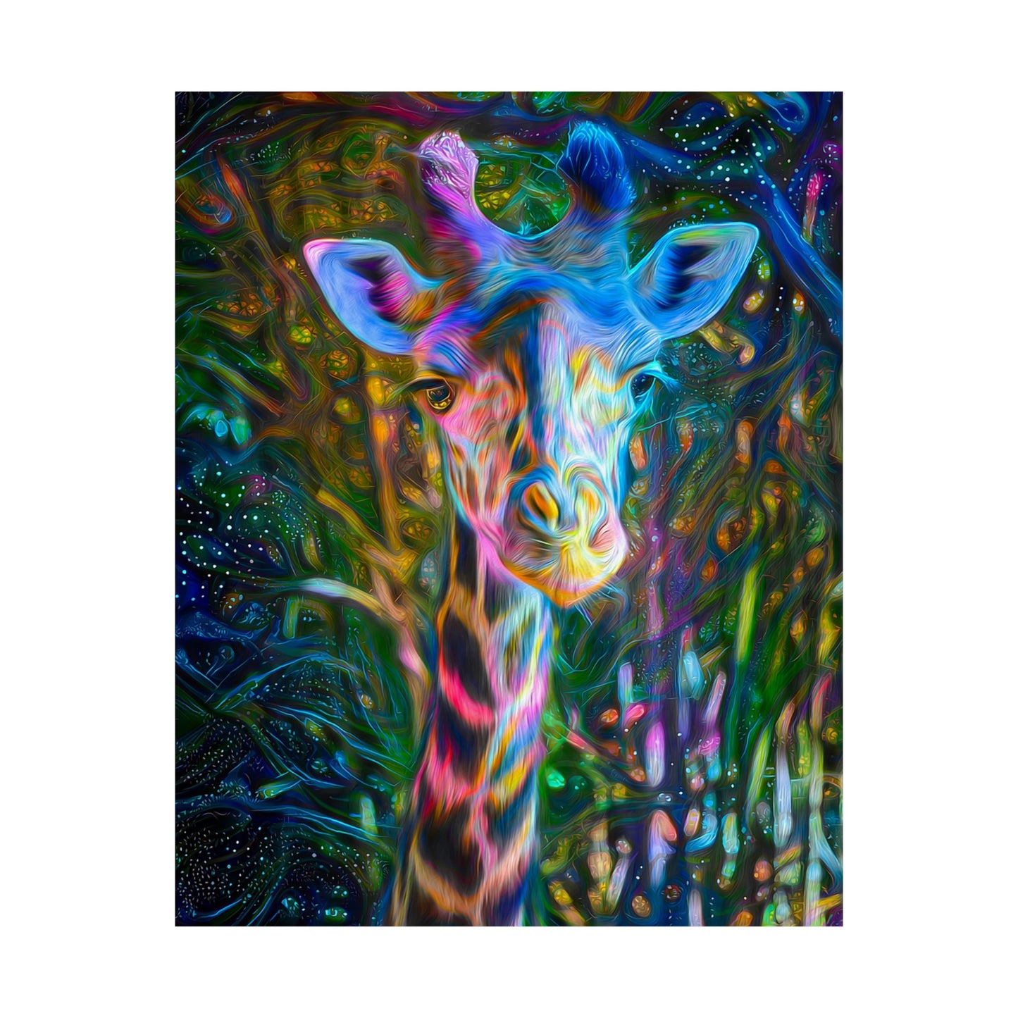 Gentle Dreaming Giant Giraffe Premium Matte vertical posters