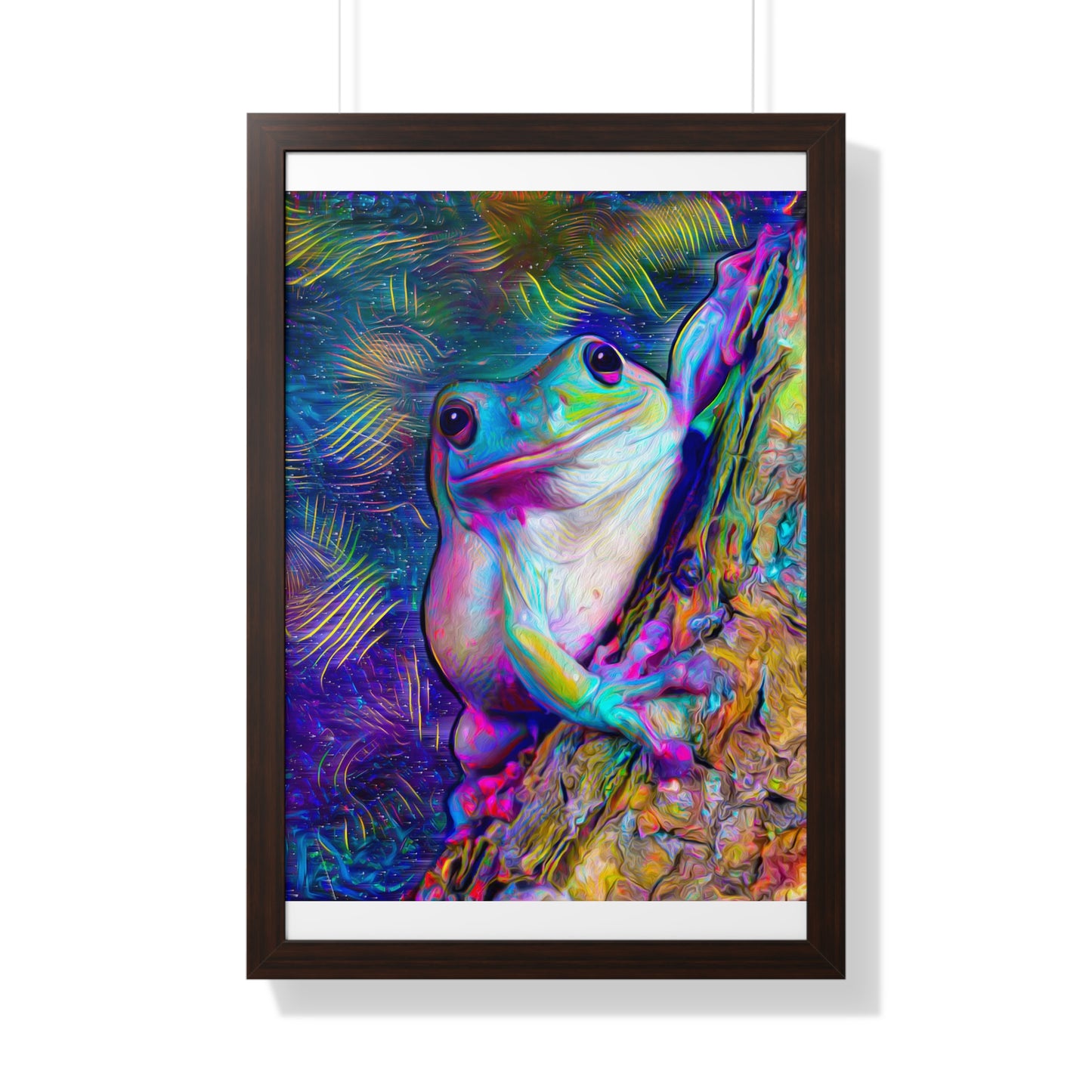 Dazzling Mega Toad Framed Vertical Poster