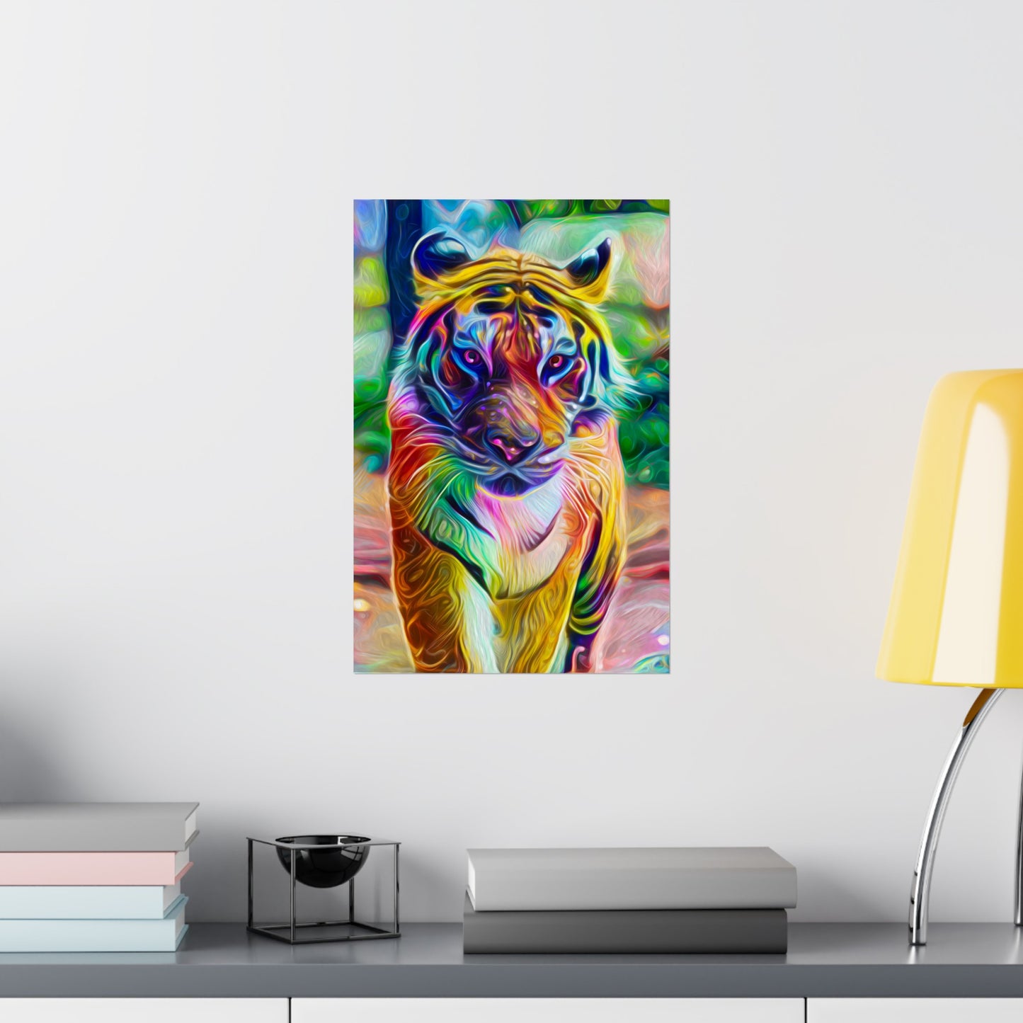 A Wonderfully Colorful World Tiger Premium Matte vertical posters