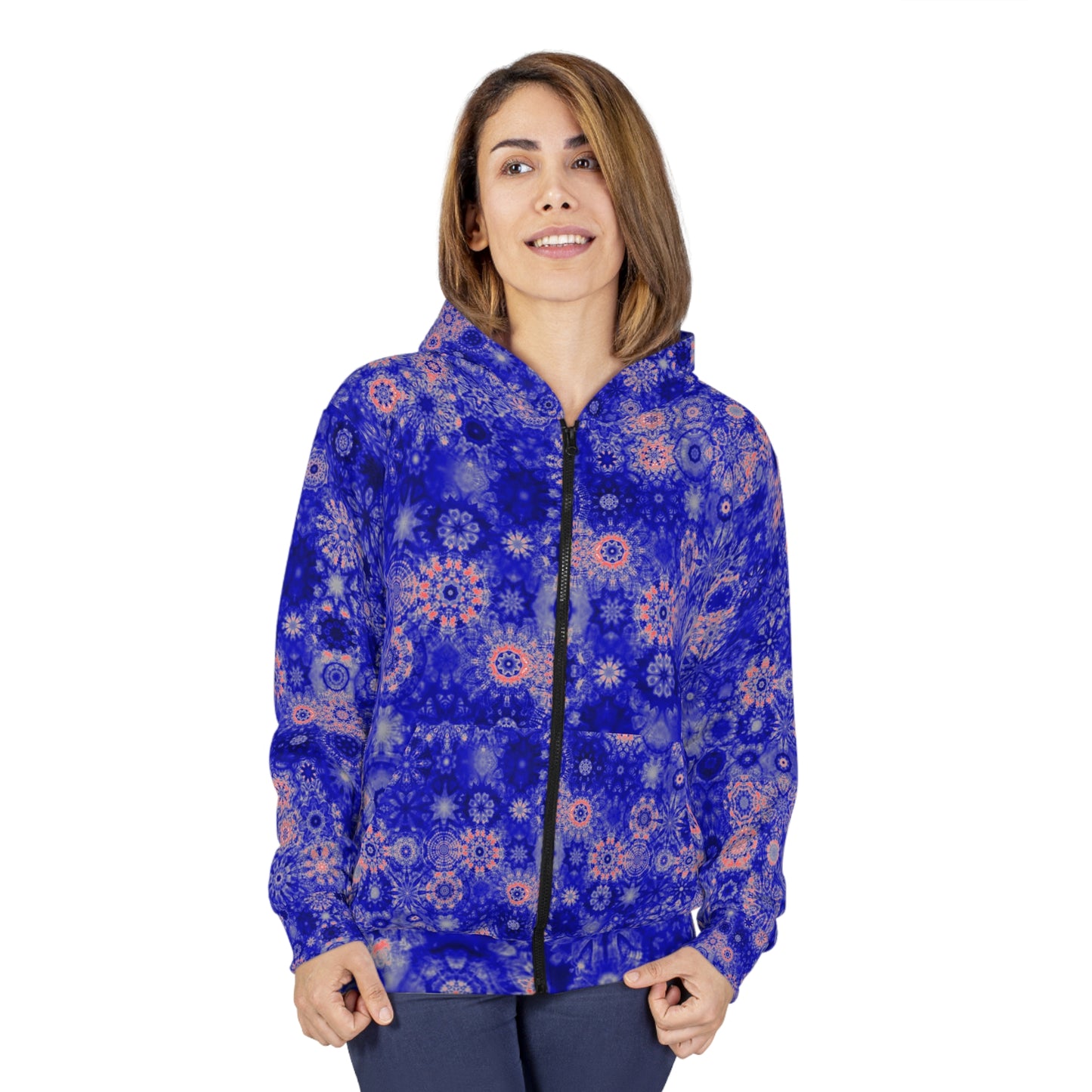 Copy of Galaxy Frog AOP Unisex Zip Hoodie