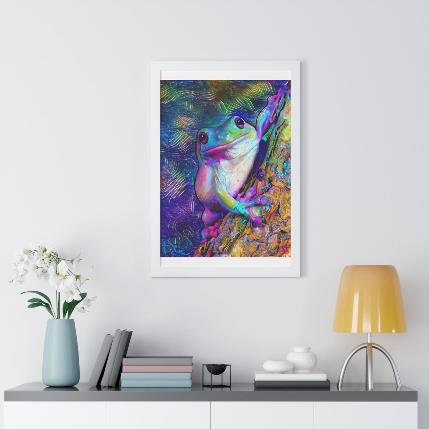 Dazzling Mega Toad Framed Vertical Poster