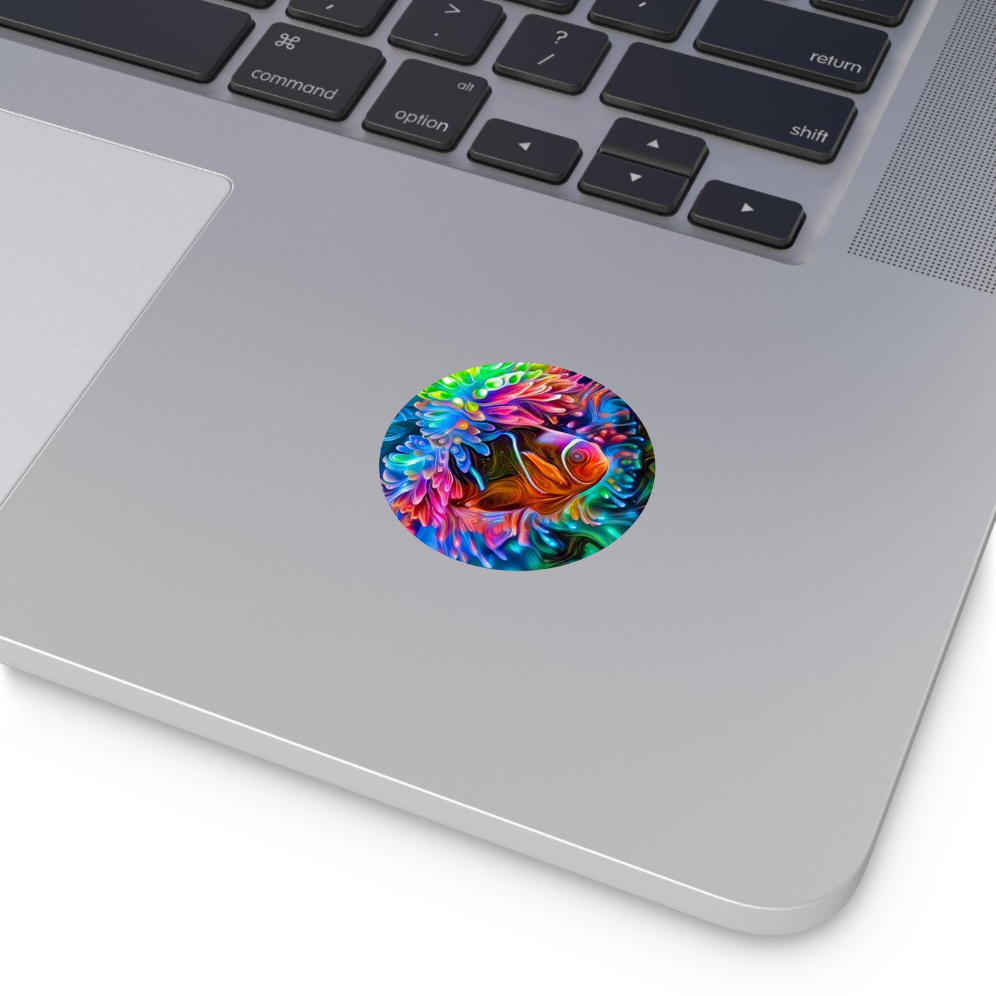 Galaxy Frog Guppy Round Vinyl Stickers