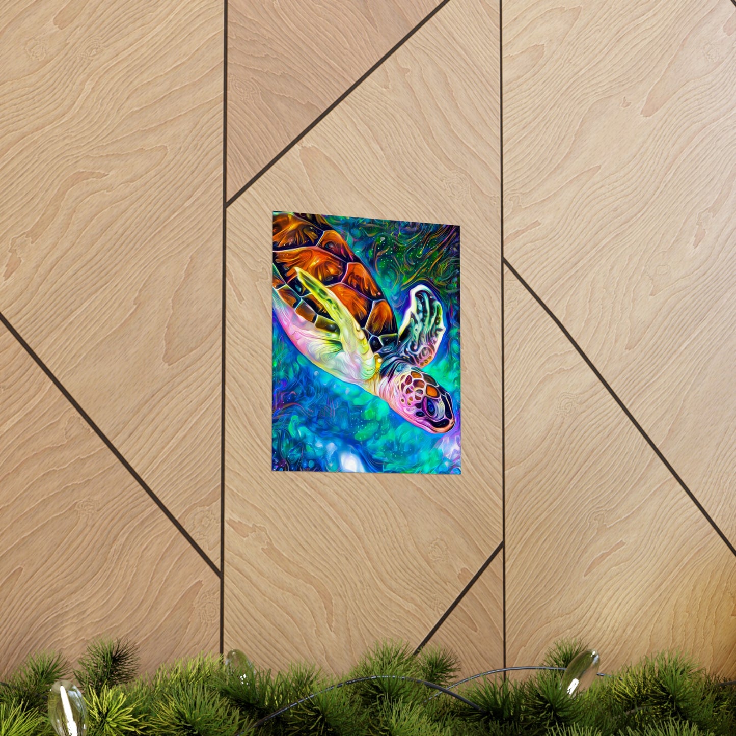 Diving into Dreams Turtle Premium Matte vertical posters