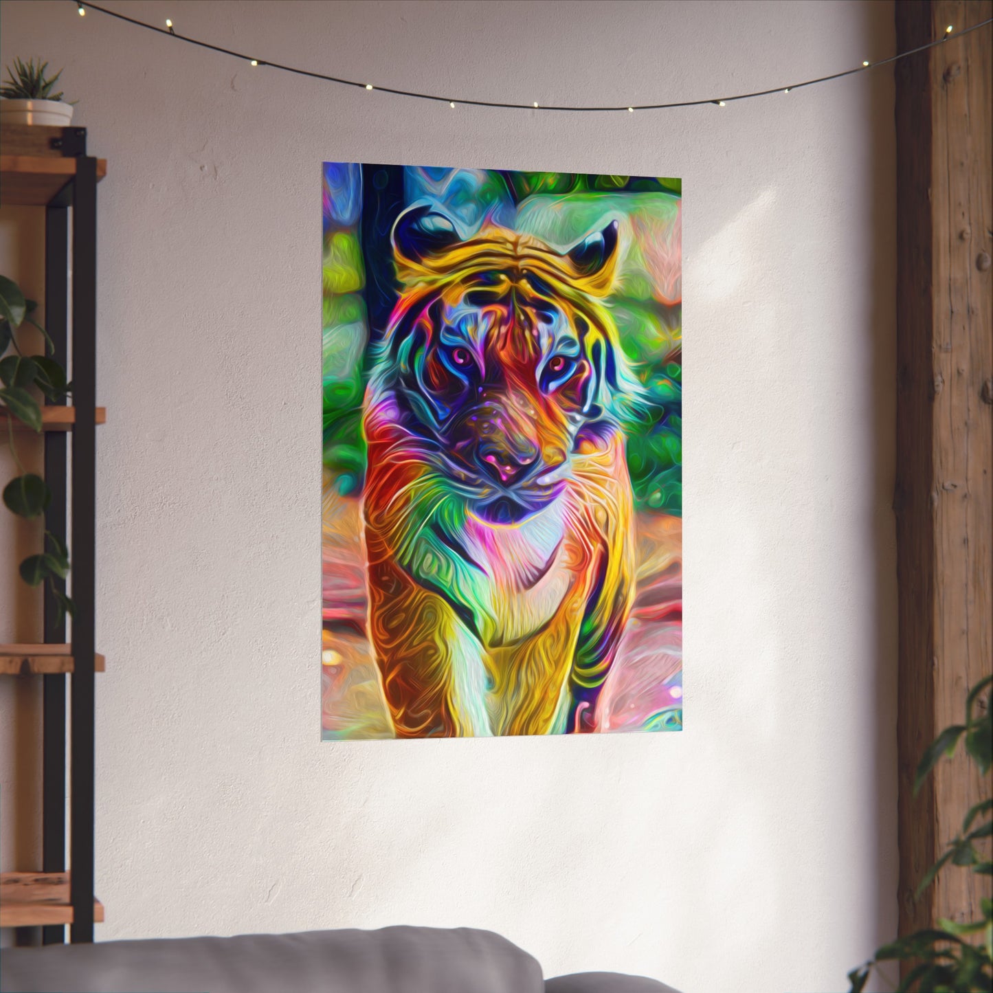 A Wonderfully Colorful World Tiger Premium Matte vertical posters