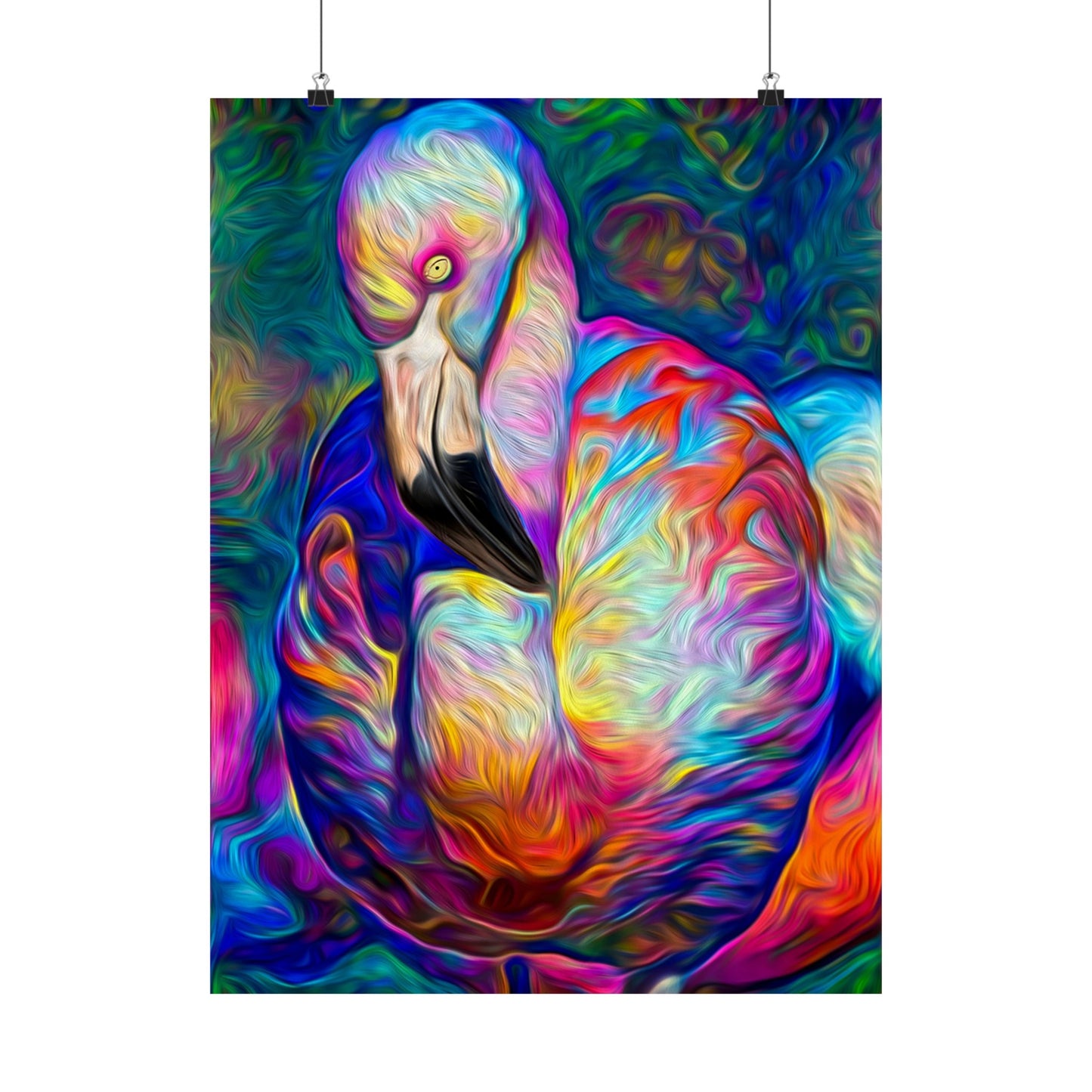 Flamingos Dream in Color Premium Matte vertical posters