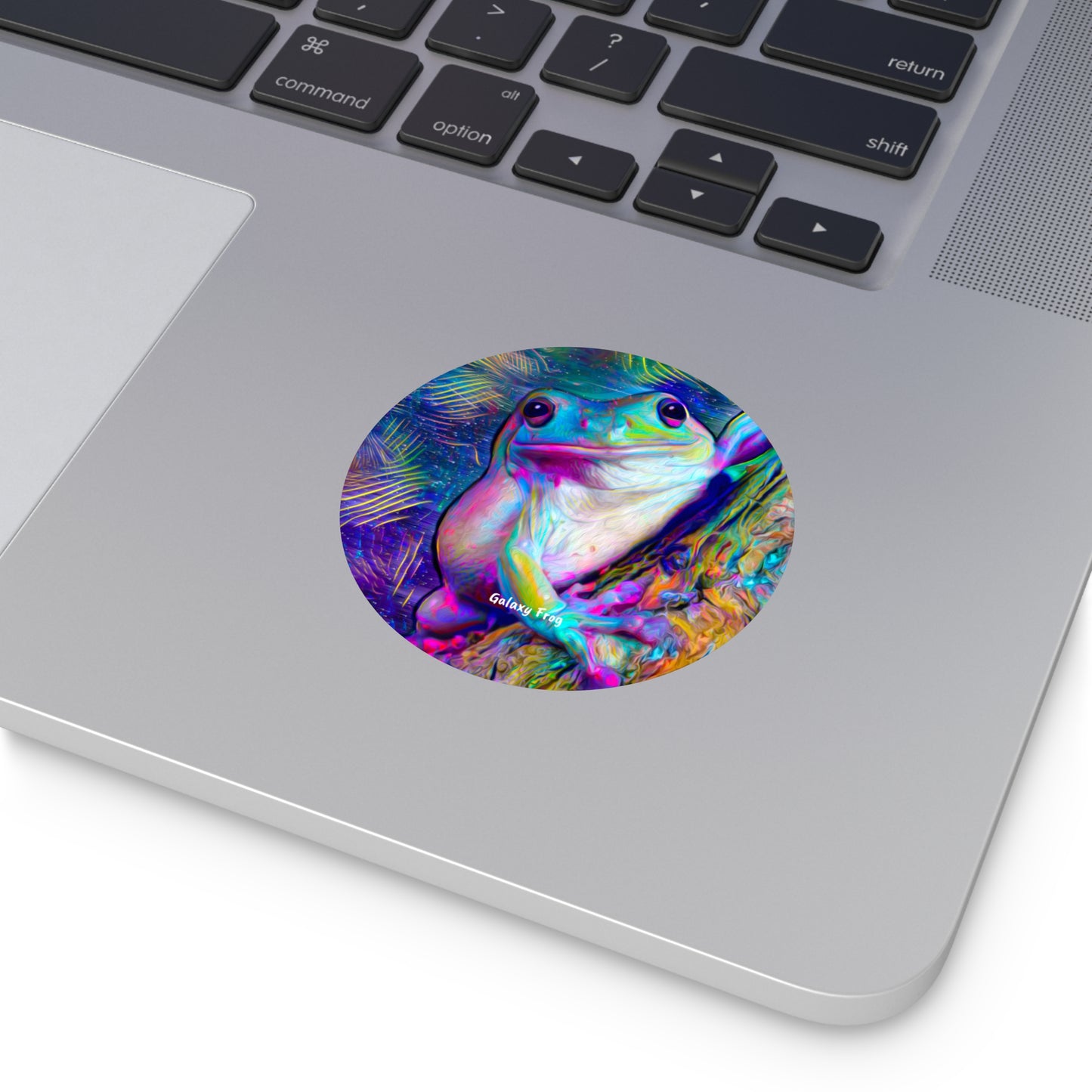 Galaxy Frog Frog Round Vinyl Stickers