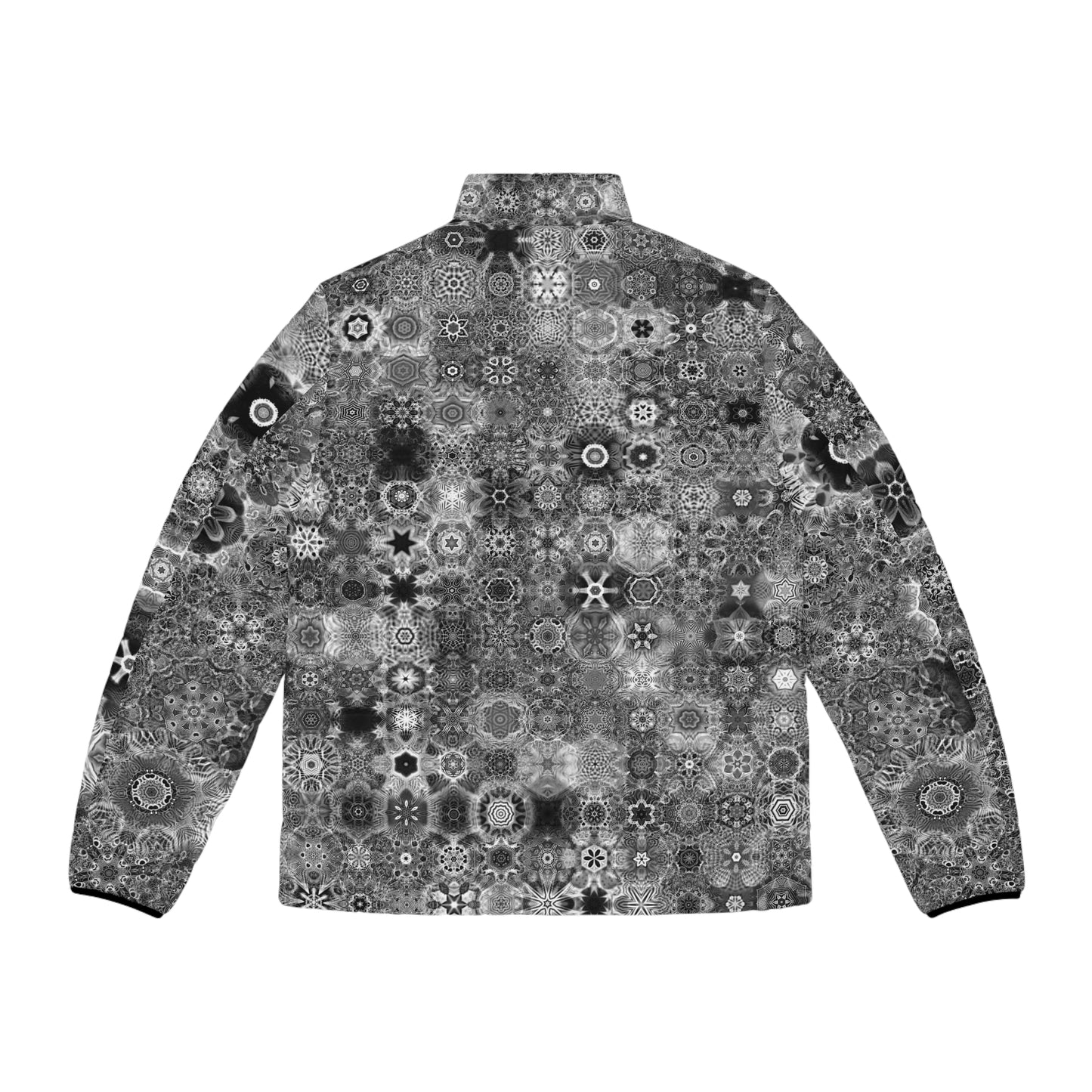 Galaxy Frog Cymatics Men's Puffer Jacket (AOP)