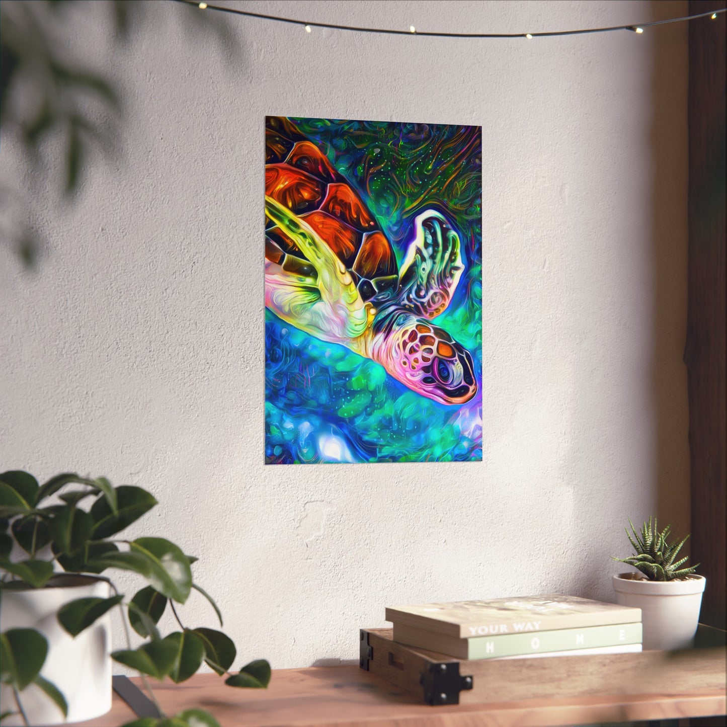 Diving into Dreams Turtle Premium Matte vertical posters