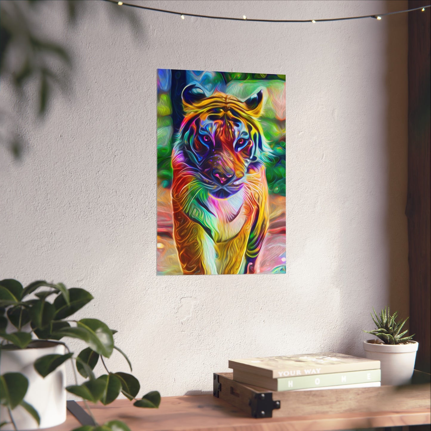 A Wonderfully Colorful World Tiger Premium Matte vertical posters