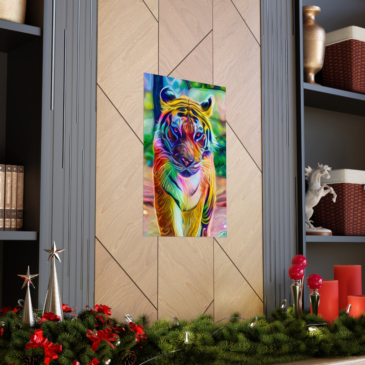 A Wonderfully Colorful World Tiger Premium Matte vertical posters