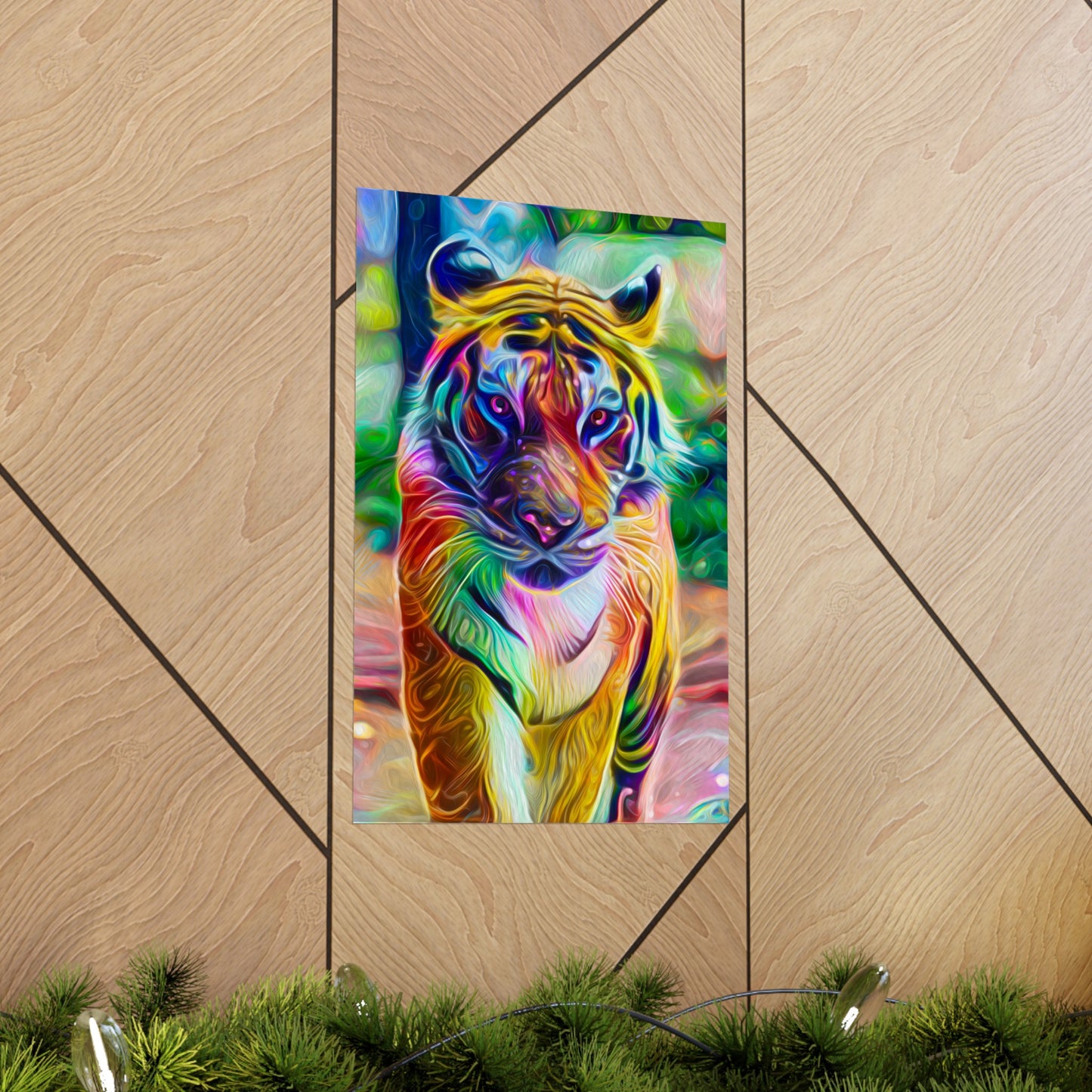 A Wonderfully Colorful World Tiger Premium Matte vertical posters