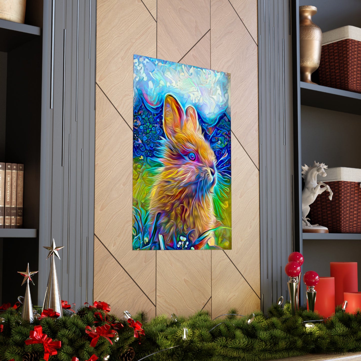 Rainbow Bunny Premium Matte vertical posters