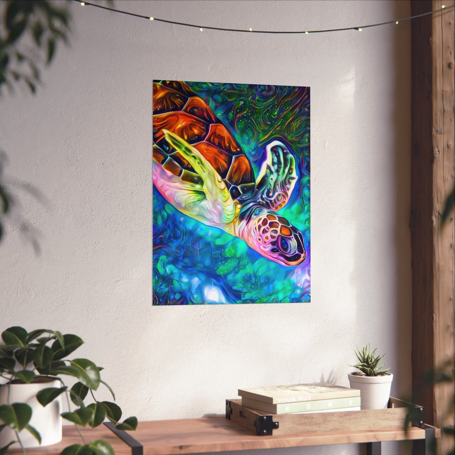 Diving into Dreams Turtle Premium Matte vertical posters