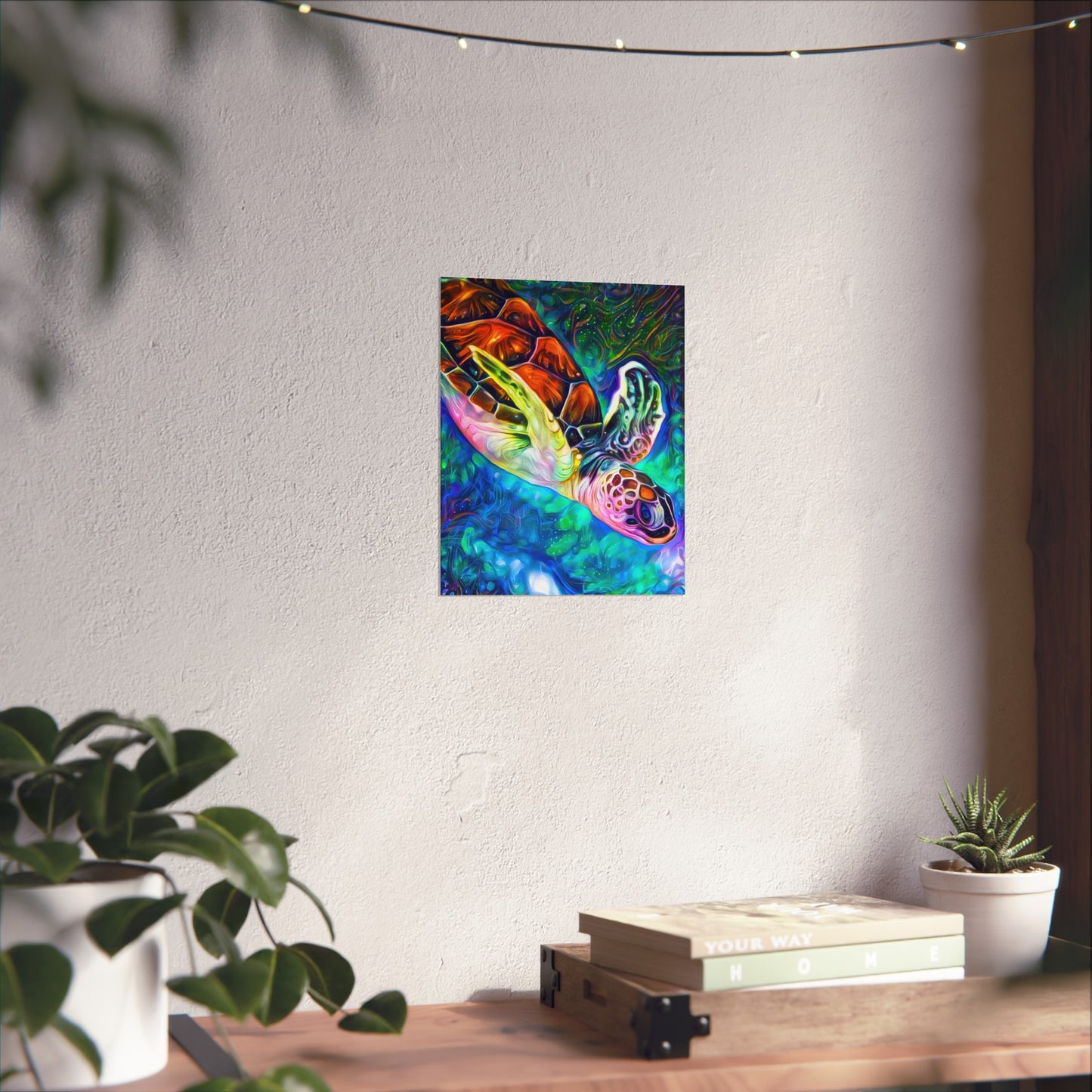 Diving into Dreams Turtle Premium Matte vertical posters