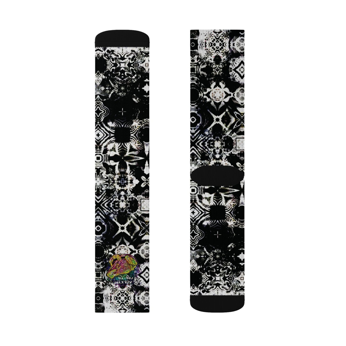 Galaxy Frog Cymatic Kaleidoscape Socks