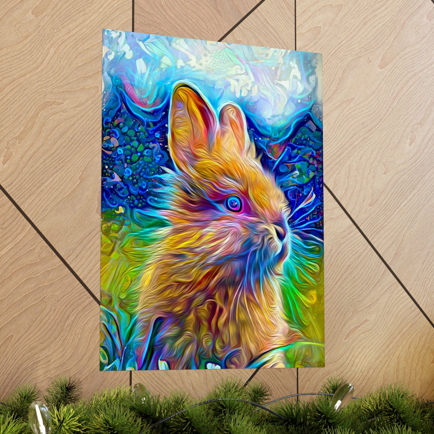 Rainbow Bunny Premium Matte vertical posters