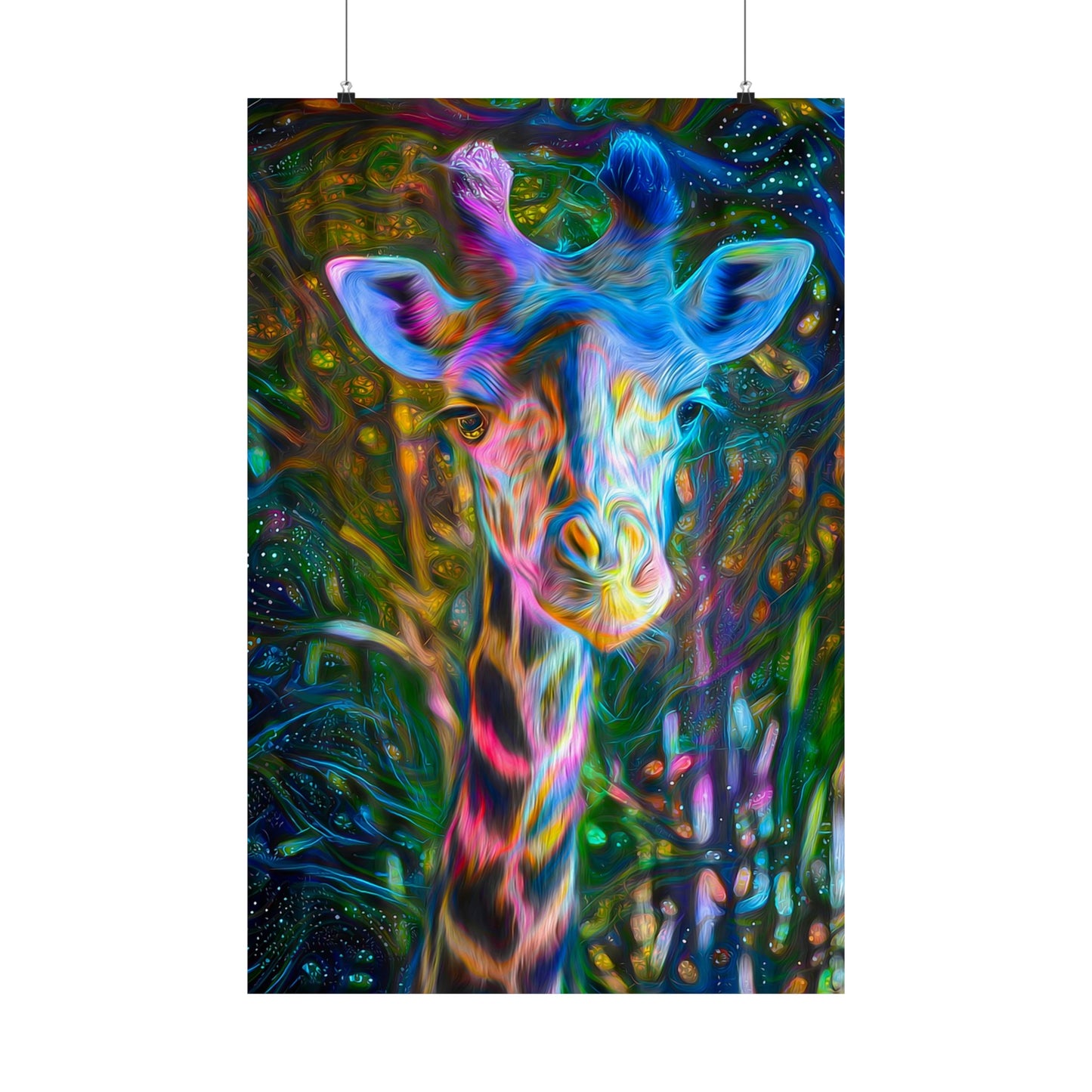 Gentle Dreaming Giant Giraffe Premium Matte vertical posters