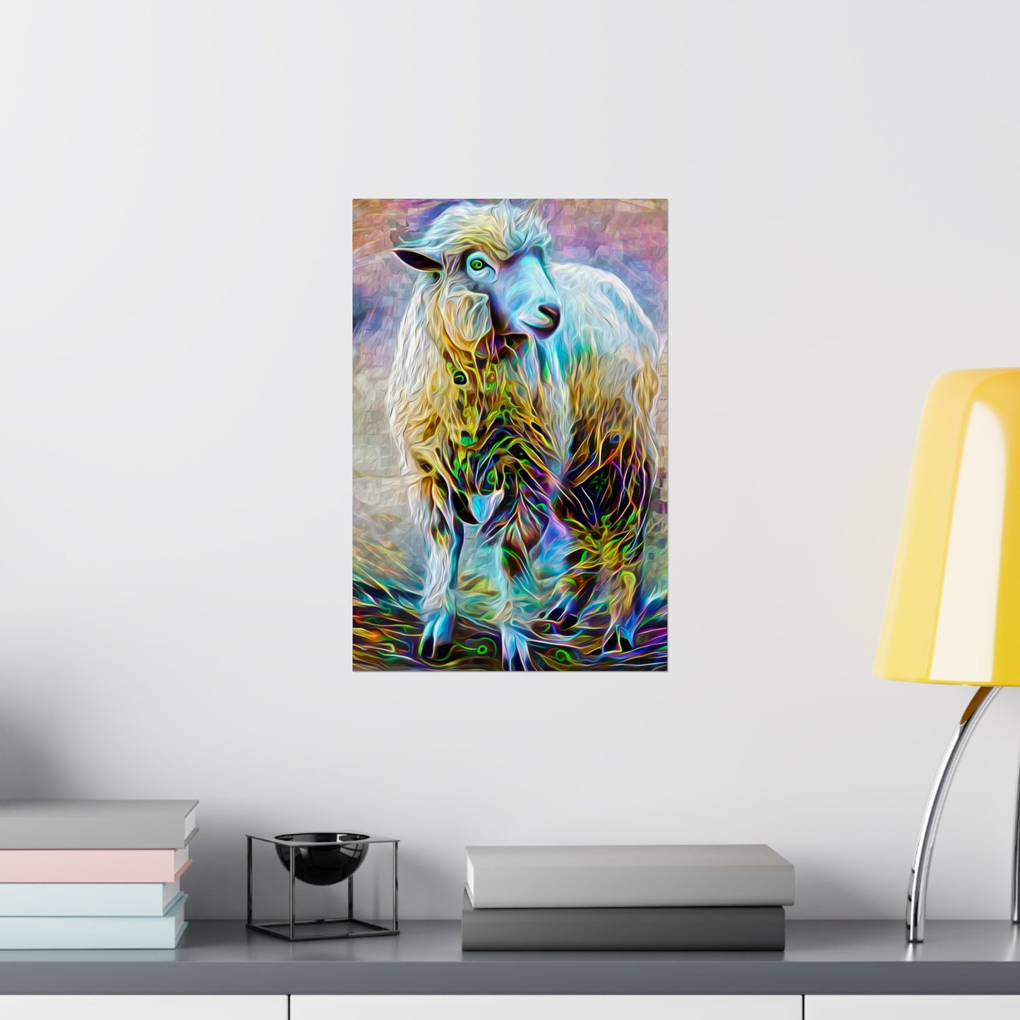 Sheering the Interdimensional Sheep Premium Matte vertical posters