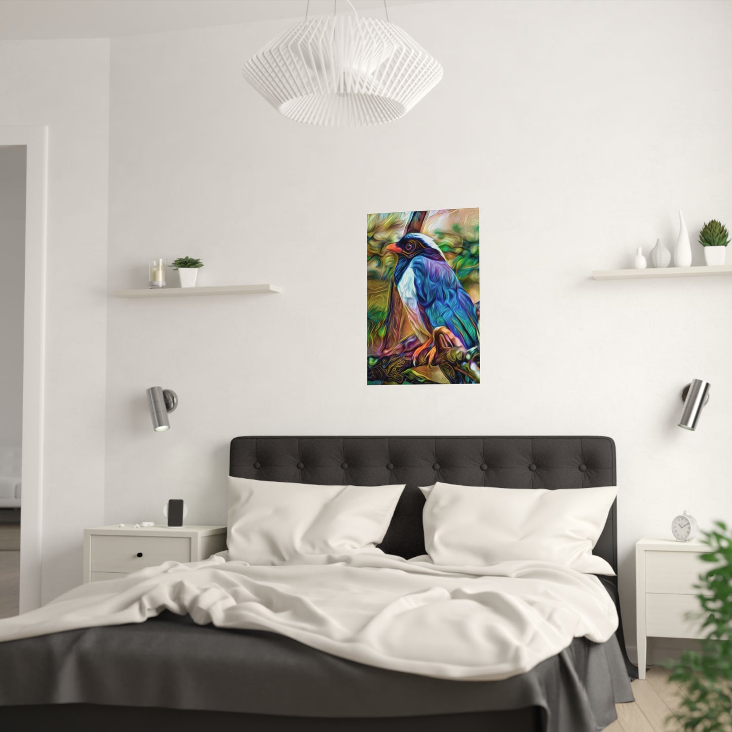 Graceful Bluebird Premium Matte vertical posters