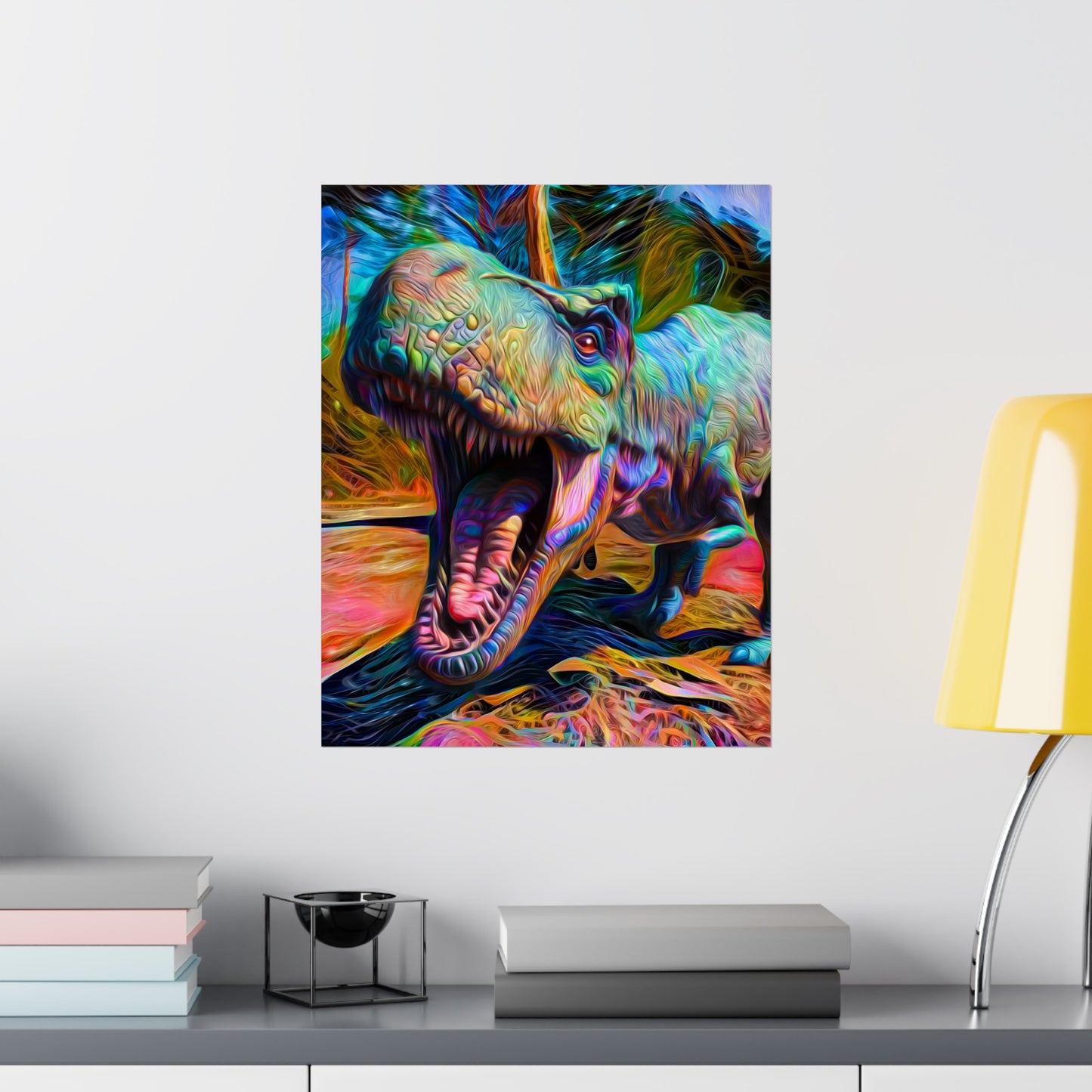 Blast from the Past Dinosaur Premium Matte vertical posters