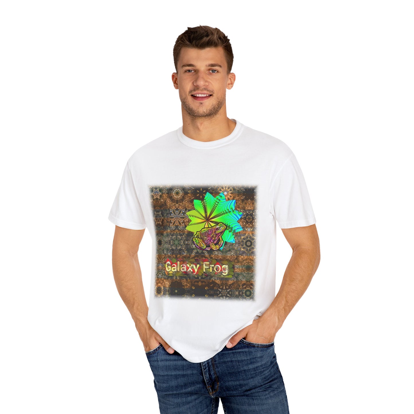 Galaxy Frog Fractal Cymatics Happy Birthday Dad T Shirt (0006)