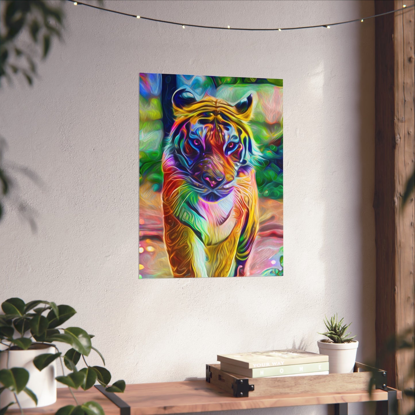 A Wonderfully Colorful World Tiger Premium Matte vertical posters