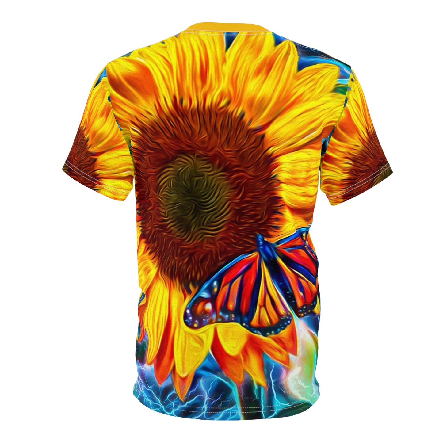 Lightning Sunflower Unisex AOP Cut & Sew Tee