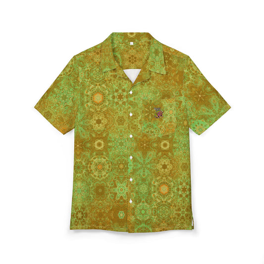 Galaxy Frog Cymatics Button-Down Shirt (AOP)