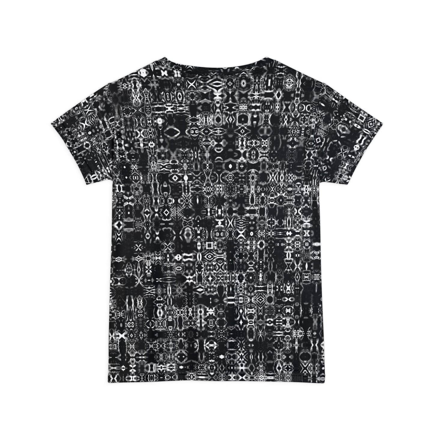 Galaxy Frog Women's Short Sleeve Cymatics  Kaleidoscape Shirt (AOP)