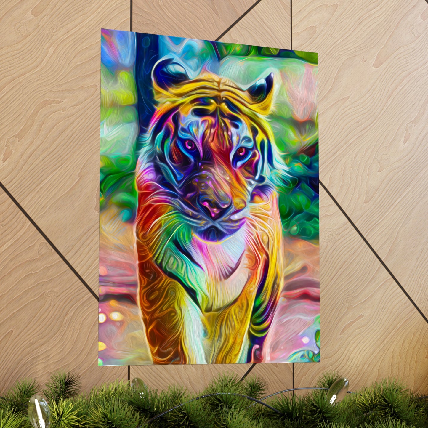 A Wonderfully Colorful World Tiger Premium Matte vertical posters