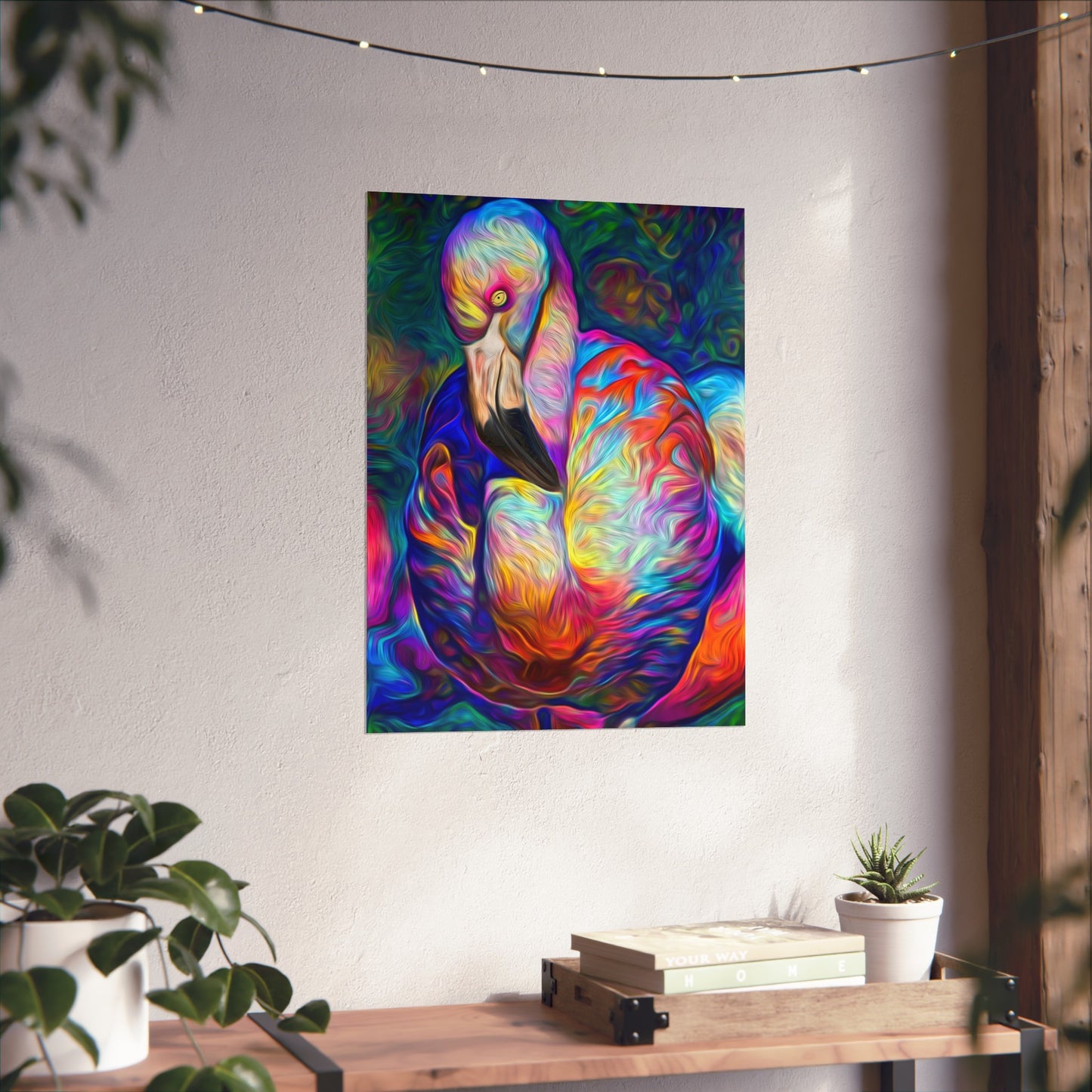 Flamingos Dream in Color Premium Matte vertical posters