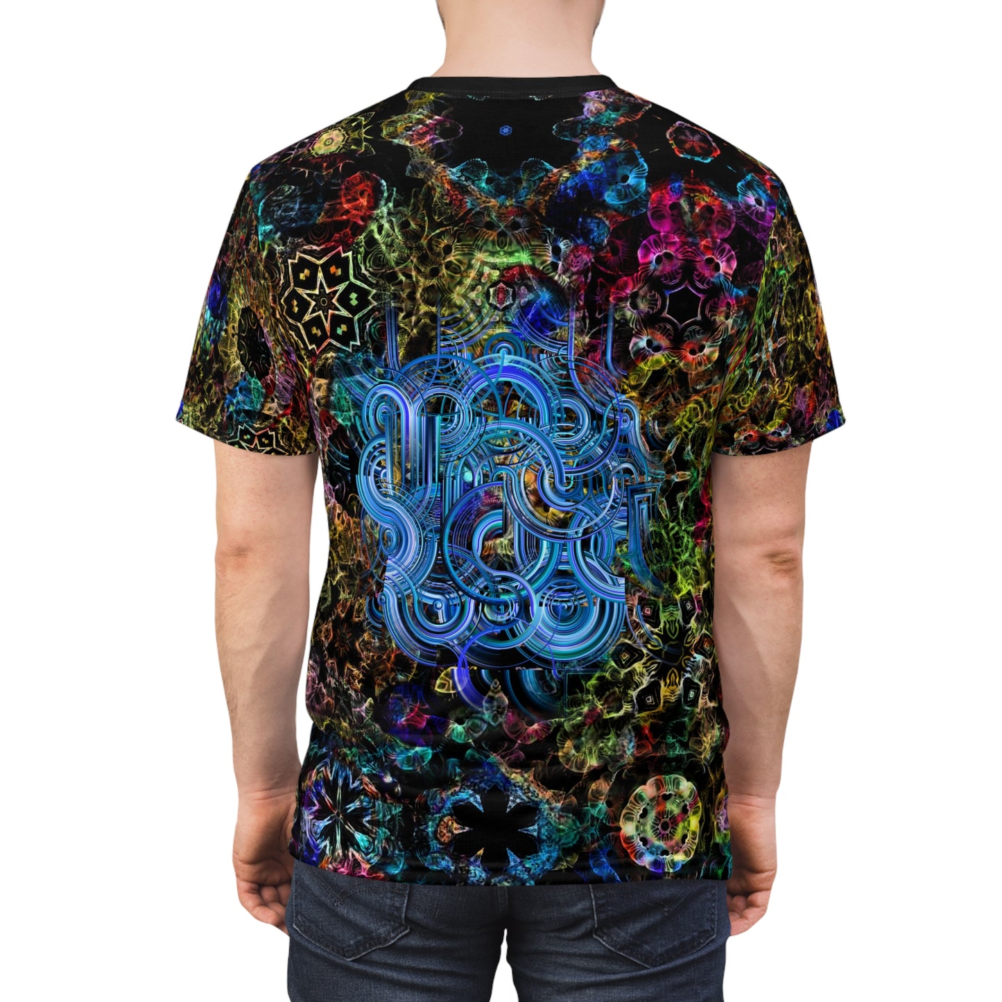 Galaxy Frog Cymatics Men’s AOP Cut & Sew Tee