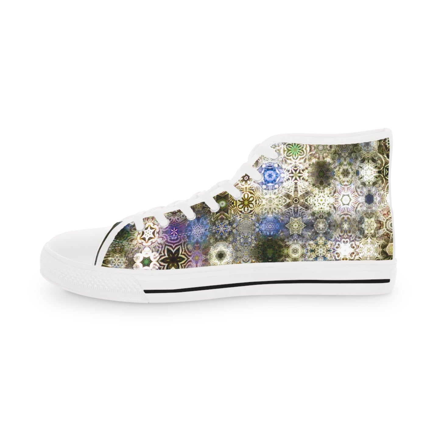 Men's High Top Sneakers Galaxy Frog Cymatics 0002