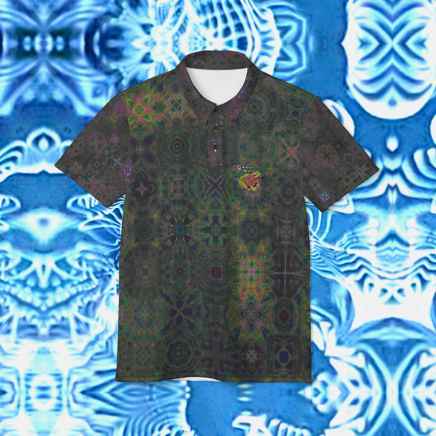 Galaxy Frog Cymagic Kaleidoscape Polo Shirt