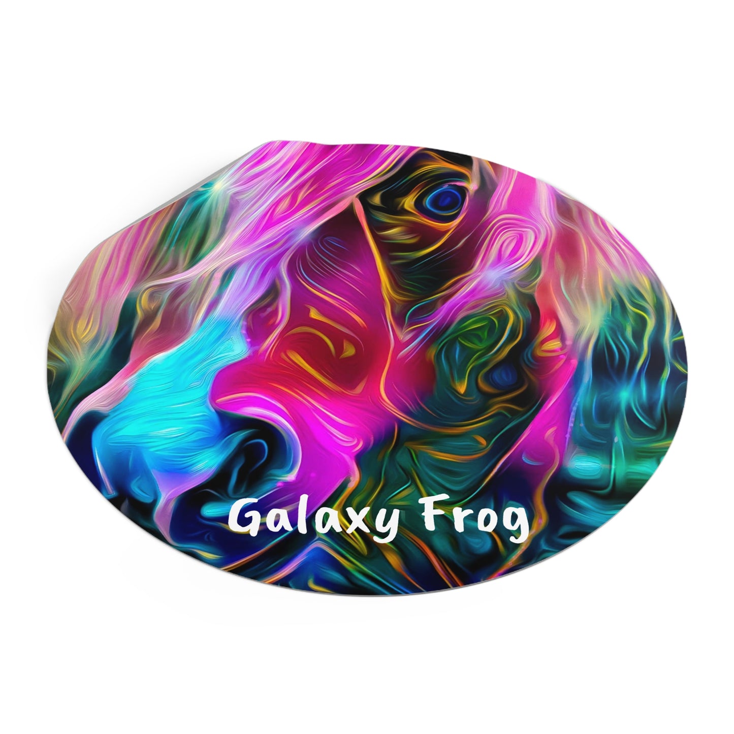 Galaxy Frog Horse Round Vinyl Stickers