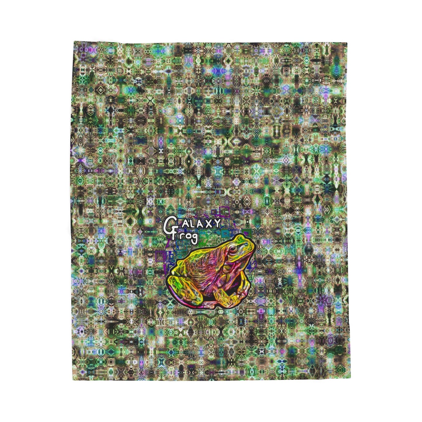 Galaxy Frog Cymatics Velveteen Plush Blanket