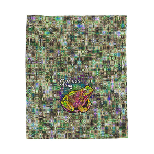 Galaxy Frog Cymatics Velveteen Plush Blanket