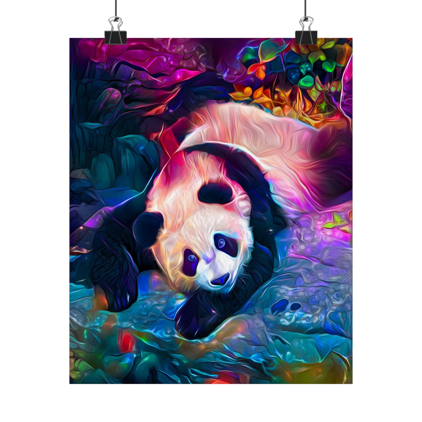 Pink Panda Parade Premium Matte vertical posters