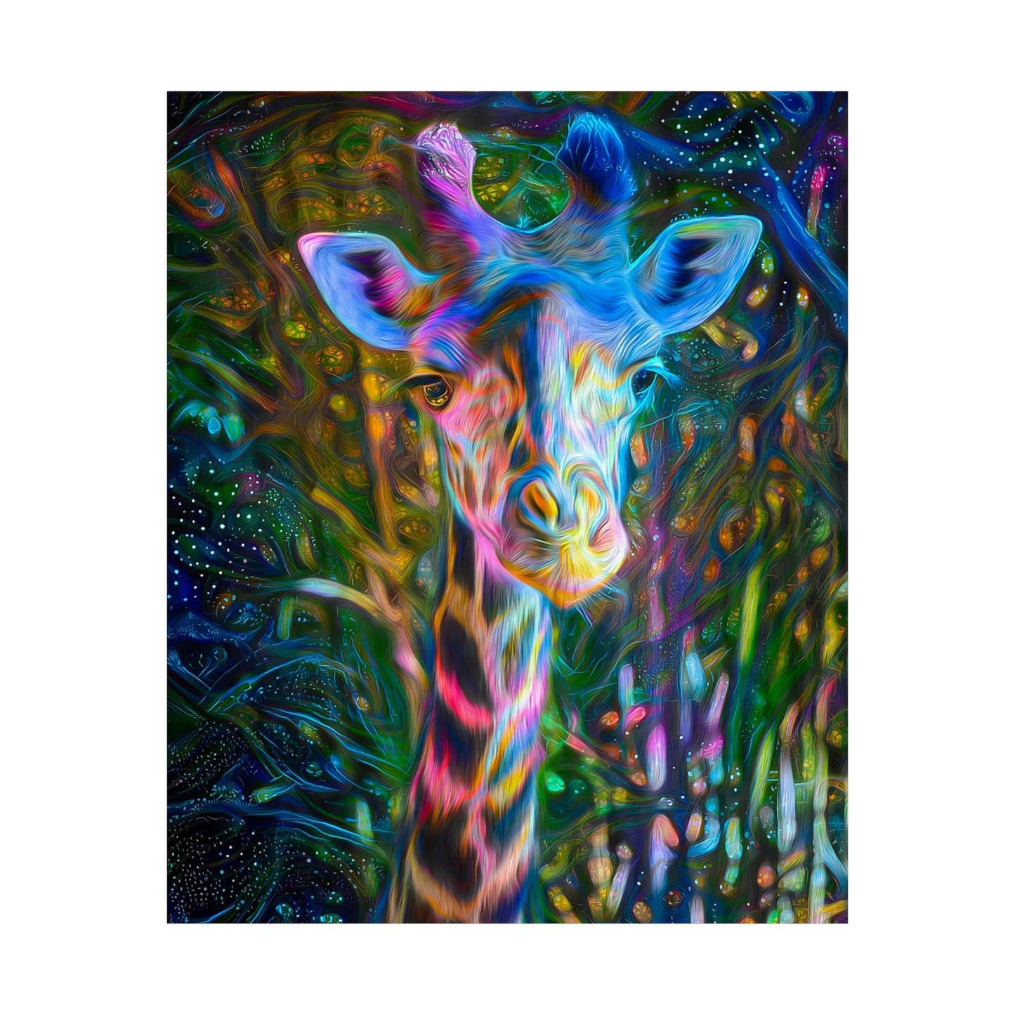 Gentle Dreaming Giant Giraffe Premium Matte vertical posters