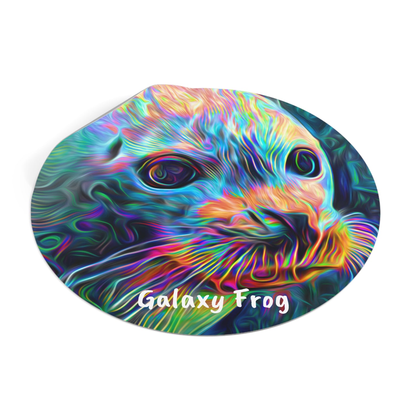 Galaxy Frog Seal Round Vinyl Stickers