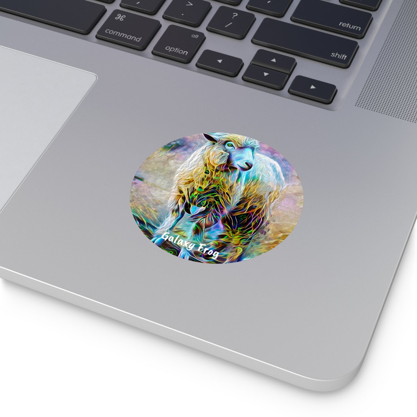 Galaxy Frog Sheep Round Vinyl Stickers