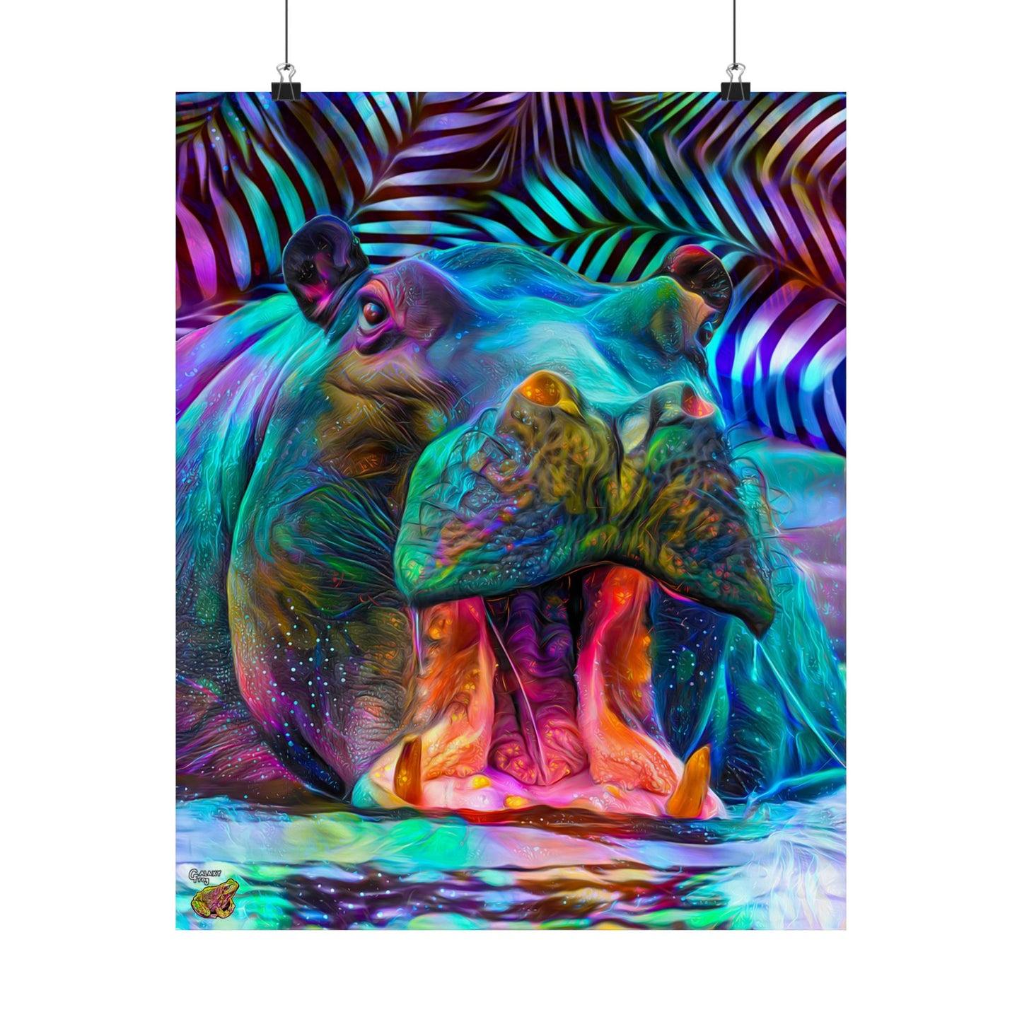 Happy Hippy Hippo Premium Matte vertical posters