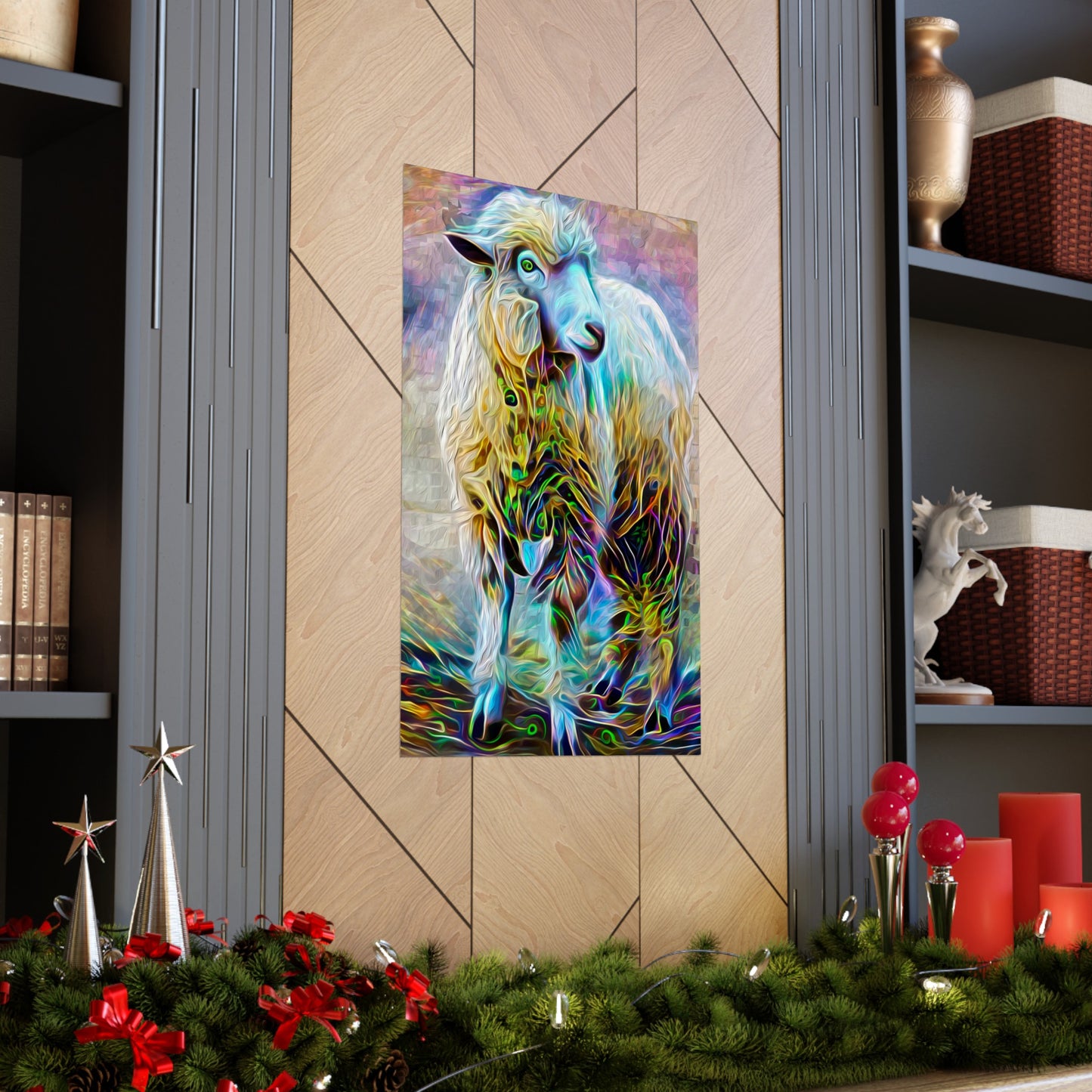 Sheering the Interdimensional Sheep Premium Matte vertical posters