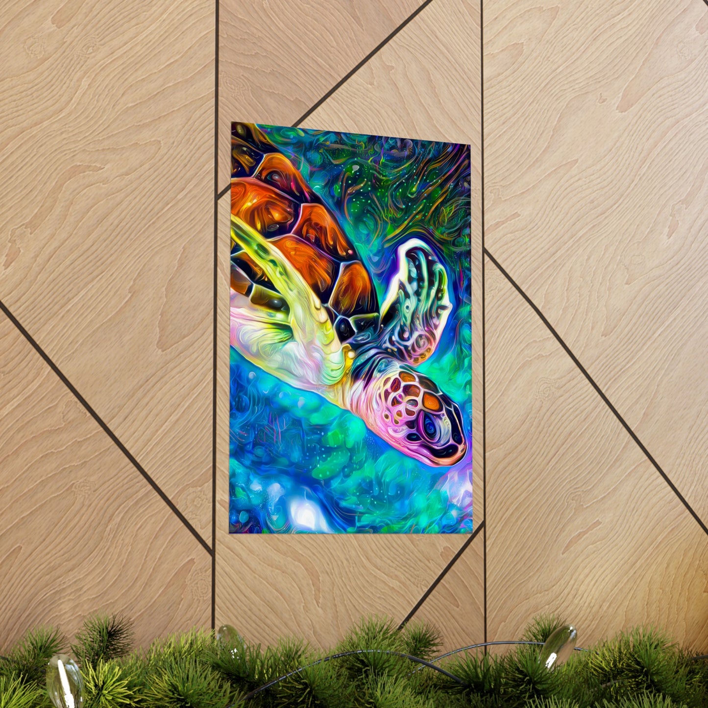 Diving into Dreams Turtle Premium Matte vertical posters