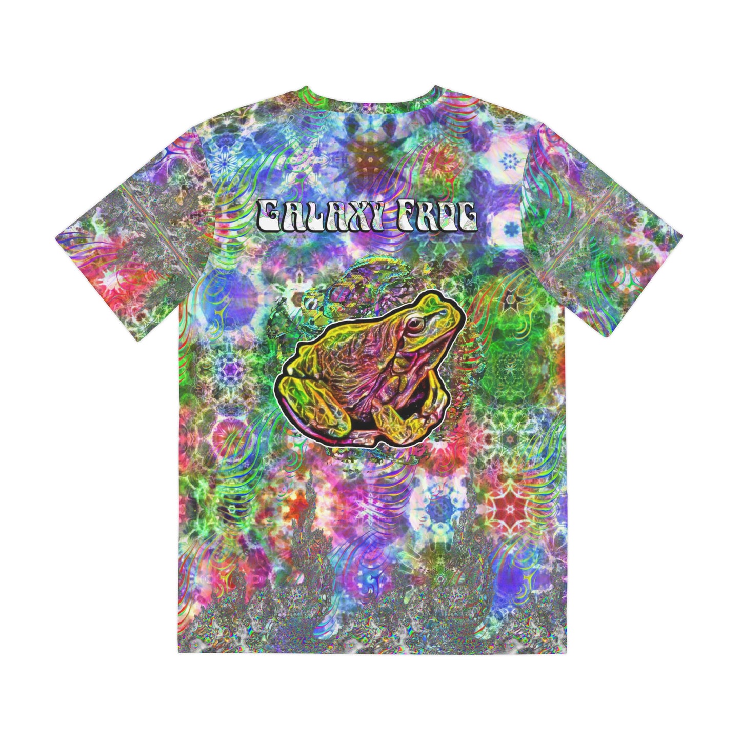 Galaxy Frog Fractal Cymatics Men's Polyester Tee (AOP)